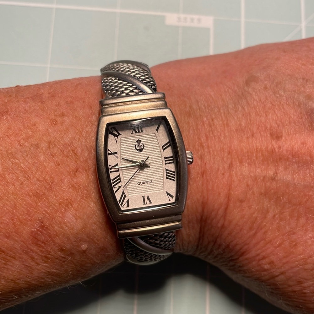Japan MOVT Premier Designs watch. Like new. Braided metal